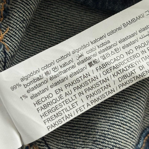 ZARA Strapless Cropped Corset-Style Blue Denim Tube Top—NWT—L - Picture 8 of 9